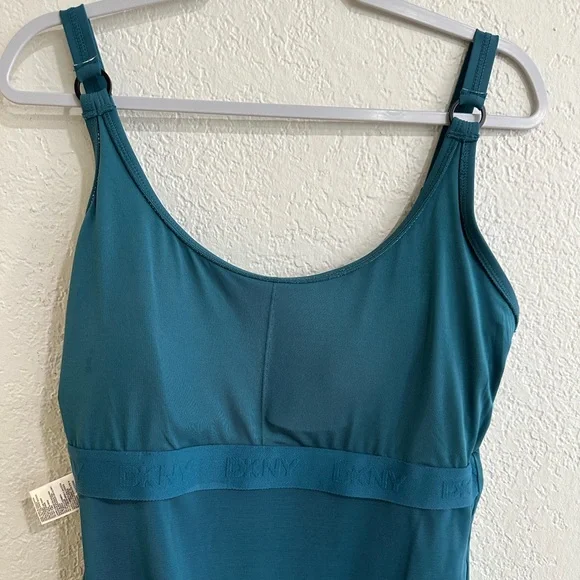DKNY Teal Ruched One Piece Swimsuit Size XL - Picture 14 of 16